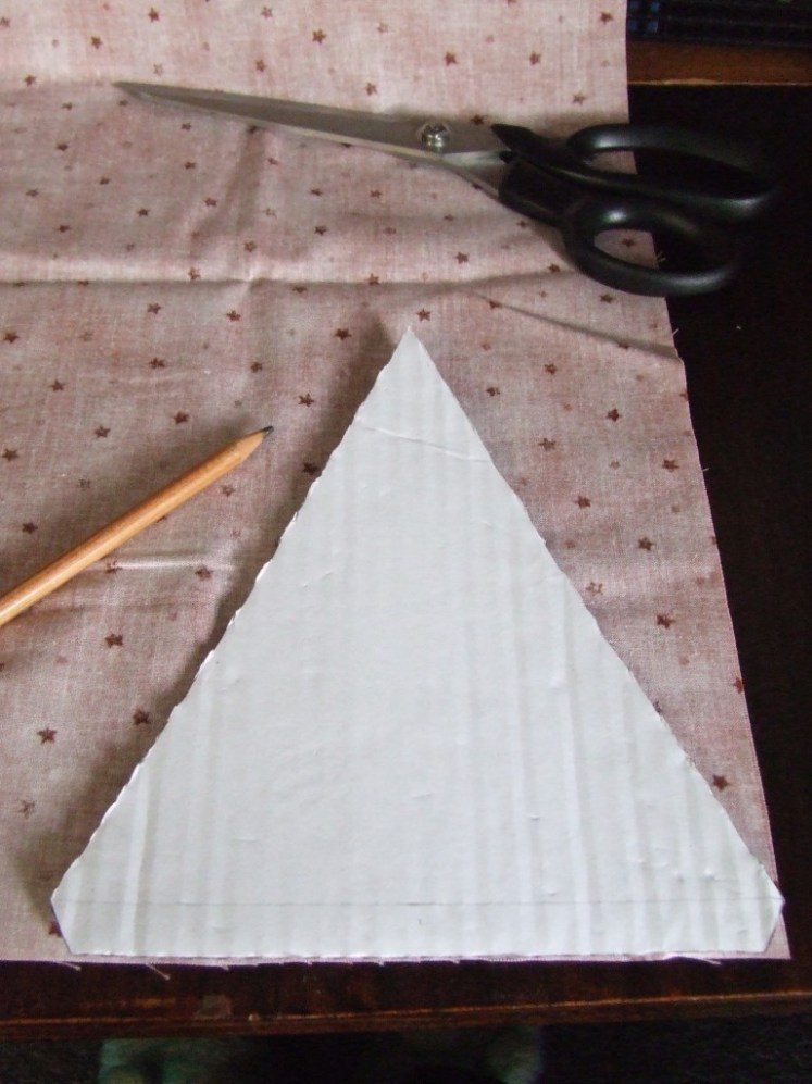 Cardboard bunting template