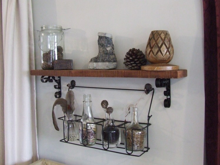Rustic shelf feature